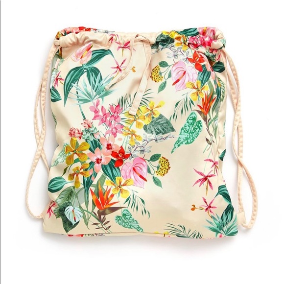 ban.do Handbags - FLORAL DRAW STRING SILK BACKPACK